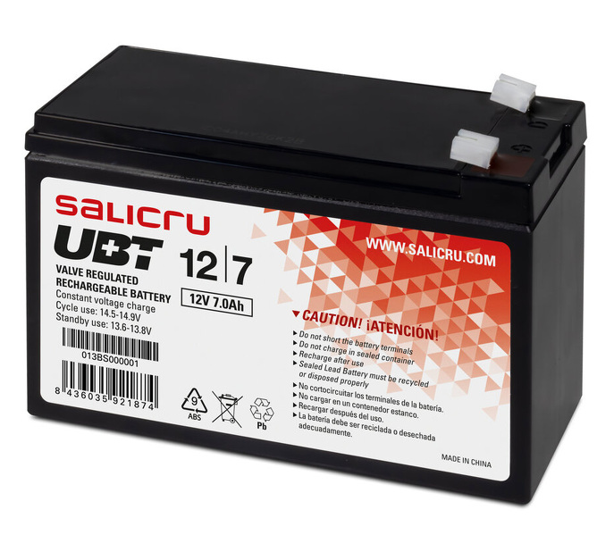 Zdjęcie produktu: Akumulator Salicru UBT 12/7 bezobsługowy 7Ah 12V AGM
