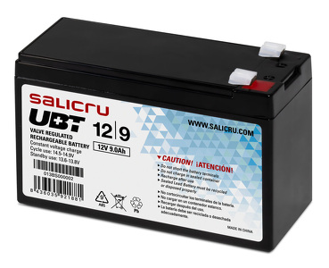 Miniatura produktu: Akumulator Salicru UBT 12/9 bezobsługowy 9Ah 12V AGM do zasilaczy awaryjnych UPS