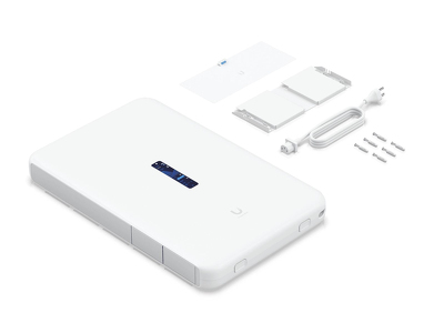 Miniatura produktu: Ubiquiti UDW Dream Wall, konsola, Wi-Fi 6, 10G SFP+, 1G RJ45 PoE++, 2.5G RJ45 WAN, dotykowy ekran