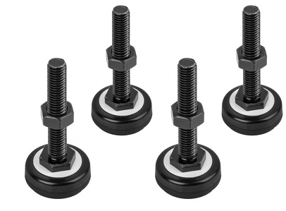 Miniatura produktu: Zestaw 4 nóżek poziomujących M10 do szaf rack 19" Lanberg