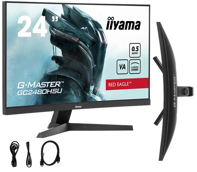 Zdjęcie produktu: iiyama GC2480HSU-B1 Red Eagle 23,6 VA FHD 180Hz Curved