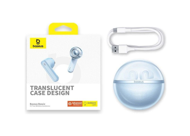 Słuchawki TWS Baseus Bowie E5 BT 5.3 niebieskie