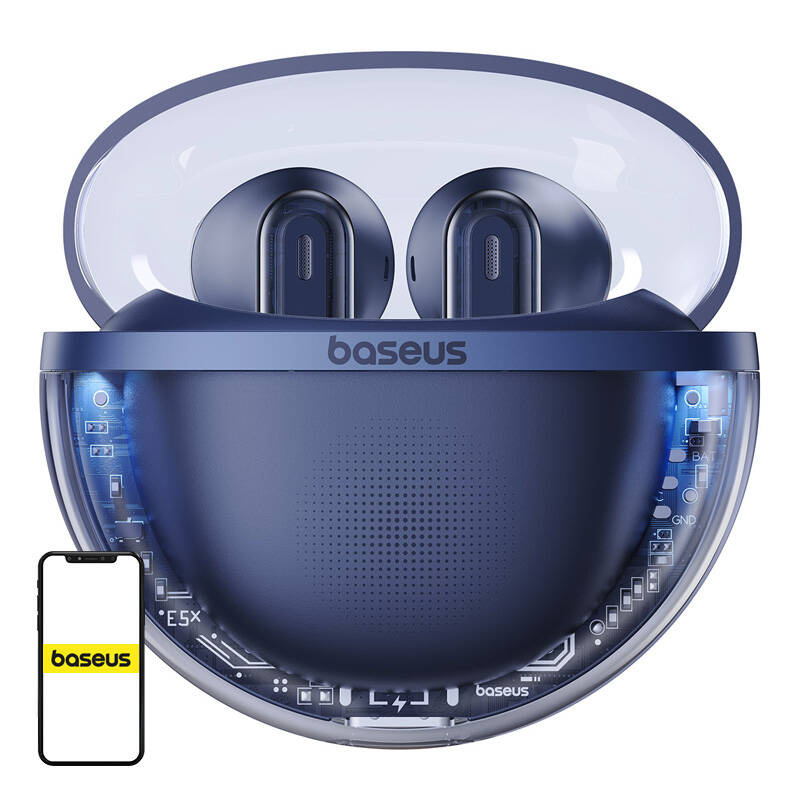 Słuchawki bezprzewodowe TWS Baseus Bowie E5x BT5.3 blue