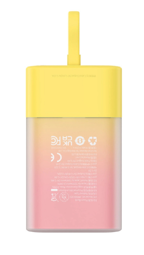 Powerbank Baseus Popsicle 5200mAh 20W żółto-różowy