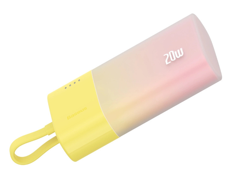 Powerbank Baseus Popsicle 5200mAh 20W żółto-różowy