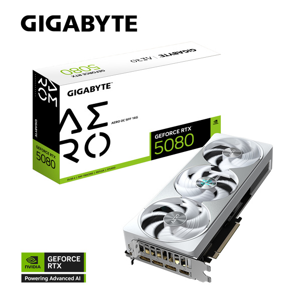 Zdjęcie produktu: Gigabyte RTX 5080 Aero OC SFF 16GB GDDR7 DLSS 4