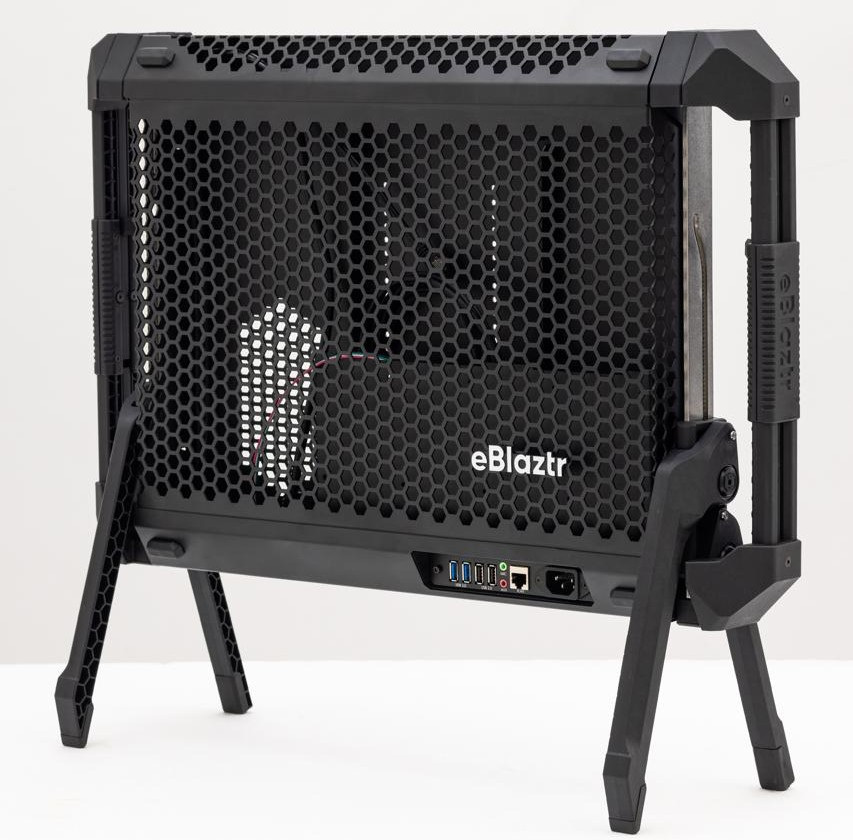 Przenośna obudowa eBlaztr Black z mocowaniem na monitor