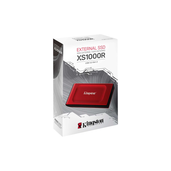 Zdjęcie produktu: Dysk przenośny Kingston SSD XS1000R 2TB Red USB3.2