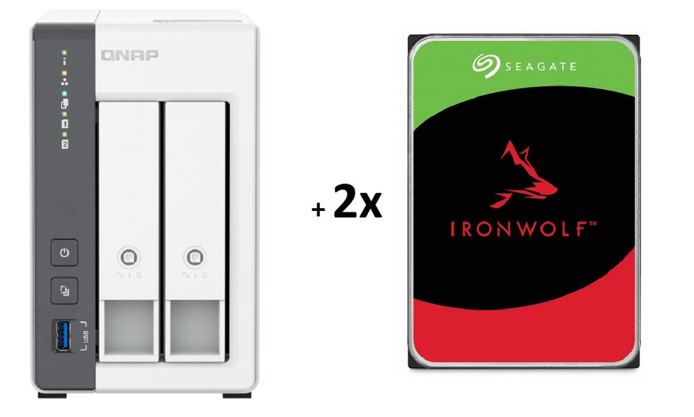 Zdjęcie produktu: QNAP TS-216G 2-Bay, ARM Cortex-A55 4GB + 2x 4TB Seagate