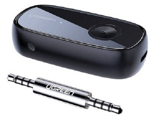 Odbiornik dźwięku Bluetooth 5.0 Ugreen audio AUX aptX, aptX LL mini jack do słuchawek czarny (70304)