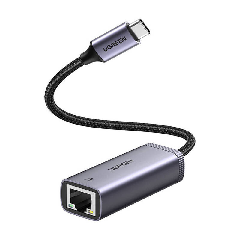 Adapter sieciowy Ugreen USB Typ-C - RJ45 1Gbps (1000Mbps) szary (40322 CM483)