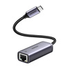 Miniatura zdjęcia: Adapter sieciowy Ugreen USB Typ-C - RJ45 1Gbps (1000Mbps) szary (40322 CM483)