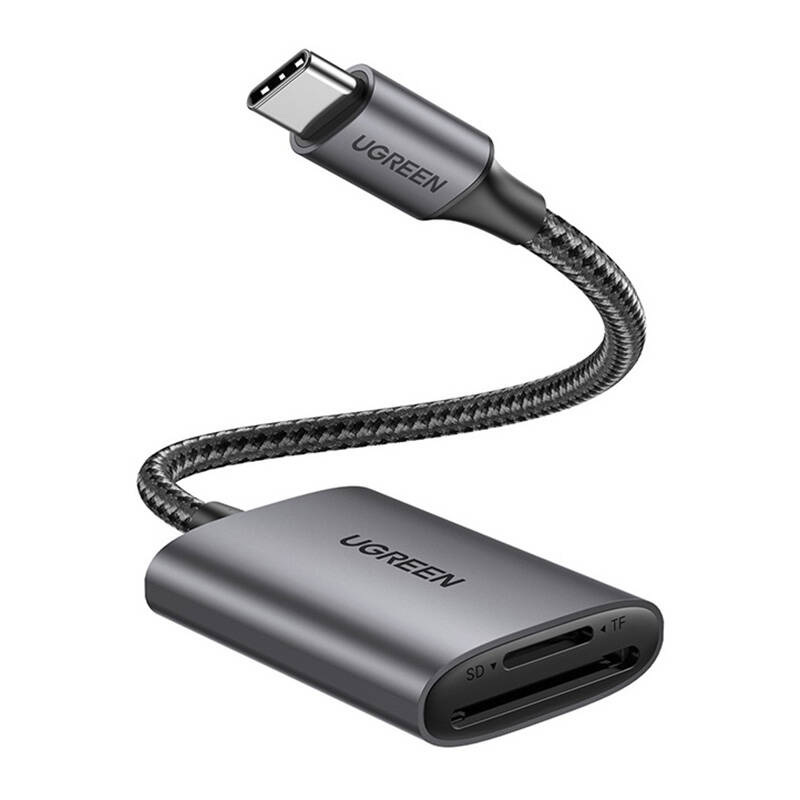 Czytnik kart pamięci TF/SD UGREEN USB-C CM401 (szary)