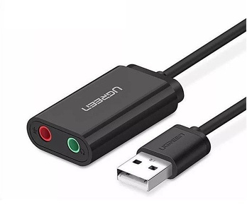 Miniatura produktu: Zewnętrzna karta dźwiękowa USB UGREEN US205 15cm (czarny)