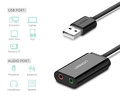 Miniatura zdjęcia: Zewnętrzna karta dźwiękowa USB UGREEN US205 15cm (czarny) Miniatura zdjęcia: Zewnętrzna karta dźwiękowa USB UGREEN US205 15cm (czarny)