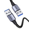 Miniatura zdjęcia: Kabel USB 3.0 A-A Ugreen US373 2A - 0.5 m czarny oplot