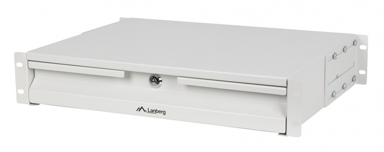 Miniatura produktu: Szuflada do szaf 19" 2U 360mm szara Lanberg (2u/483x360mm udźwig do 90kg, montaż 4 punktowy)