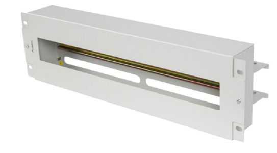 Miniatura produktu: Panel dystrybucji napięć 3U 19" z szyną DIN TS-35 szary Lanberg