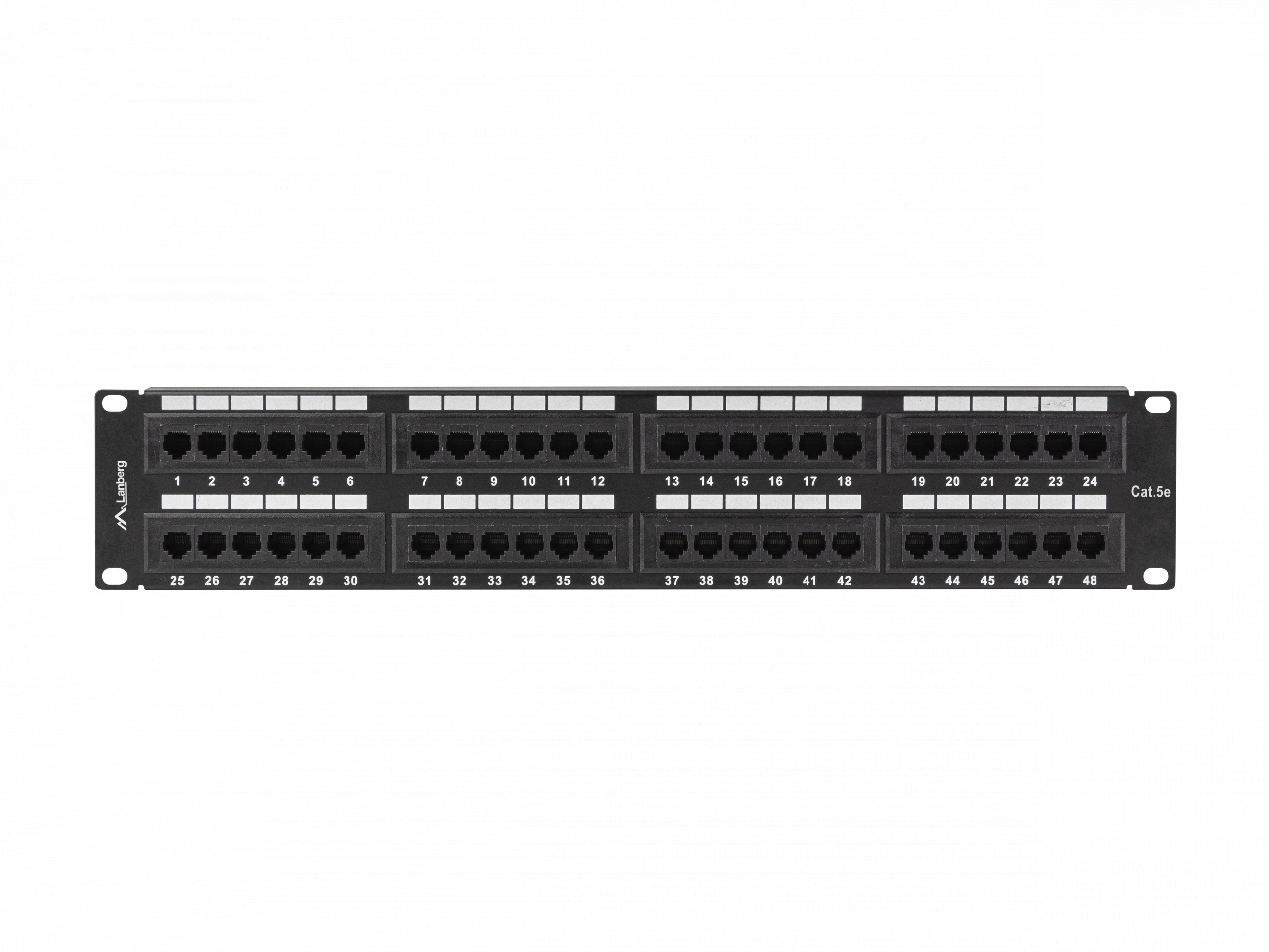 Patch Panel 48 Port 2U Kat.5e czarny Lanberg Patch Panel 48 Port 2U Kat.5e czarny Lanberg