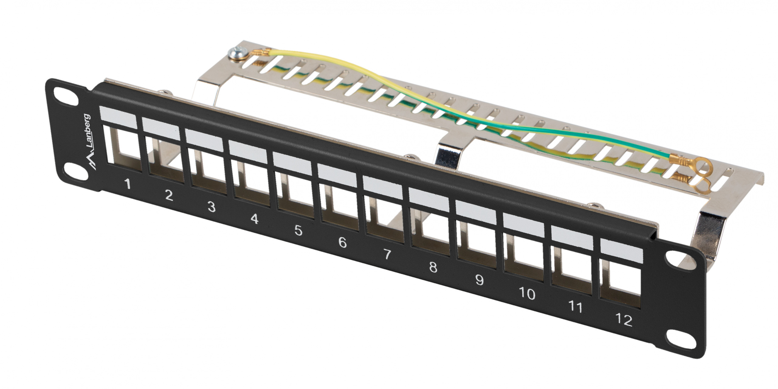 Patch panel pusty 12 port 1U 10