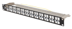 Patch panel pusty 48 port 1U 19" FTP do modułów keystone czarny Lanberg