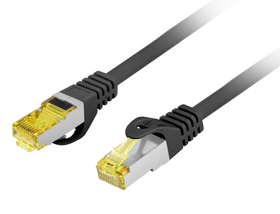Miniatura produktu: Kabel Lanberg RJ45 Patch cord Kat.6A S/FTP Lszh Cu 3m Czarny Fluke Passed
