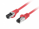Miniatura zdjęcia: Kabel Lanberg RJ45 Patch cord Kat.8.1 do 40 Gb/s S/FTP LSZH CU 0.5m Czerwony Fluke Passed