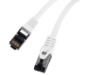 Miniatura produktu: Kabel Lanberg RJ45 Patch cord Kat.8.1 do 40 Gb/s S/FTP LSZH CU 0.5m Biały Fluke Passed