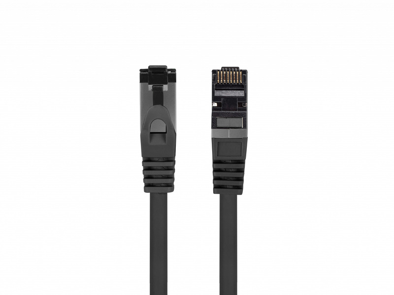 Zdjęcie produktu: Kabel Lanberg RJ45 Patch cord Kat.8.1 do 40 Gb/s S/FTP LSZH CU 1,5m Czarny Fluke Passed