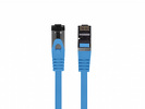 Miniatura zdjęcia: Kabel Lanberg RJ45 Patch cord Kat.8.1 do 40 Gb/s S/FTP LSZH CU 2m Niebieski Fluke Passed