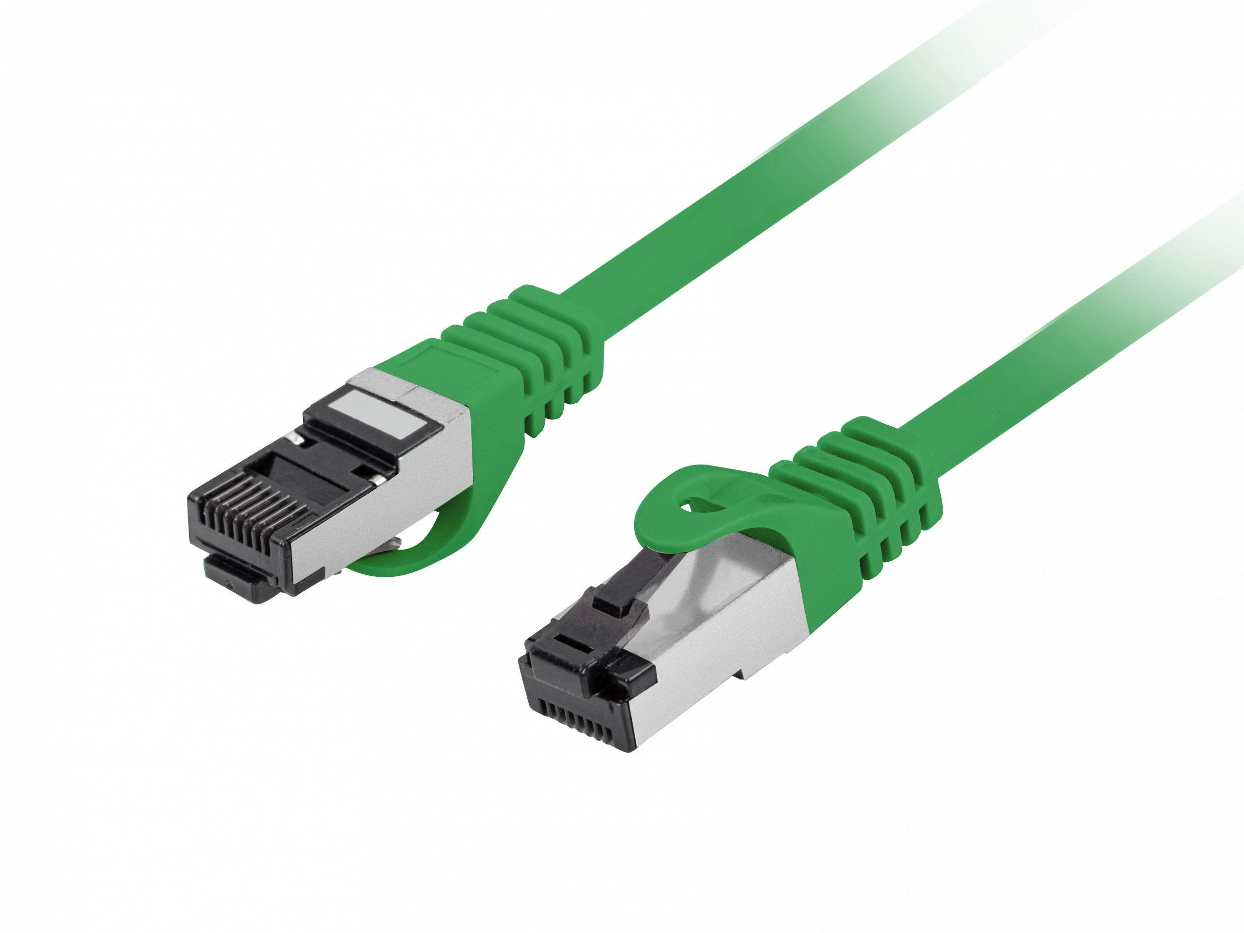 Kabel Lanberg RJ45 Patch cord Kat.8.1 do 40 Gb/s S/FTP LSZH CU 2m Zielony Fluke Passed