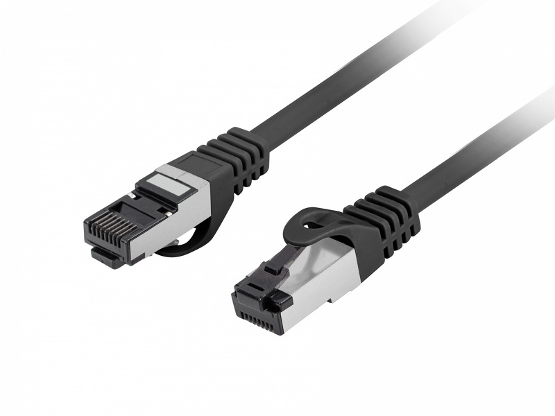 Zdjęcie produktu: Kabel Lanberg RJ45 Patch cord Kat.8.1 do 40 Gb/s S/FTP LSZH CU 5m Czarny Fluke Passed