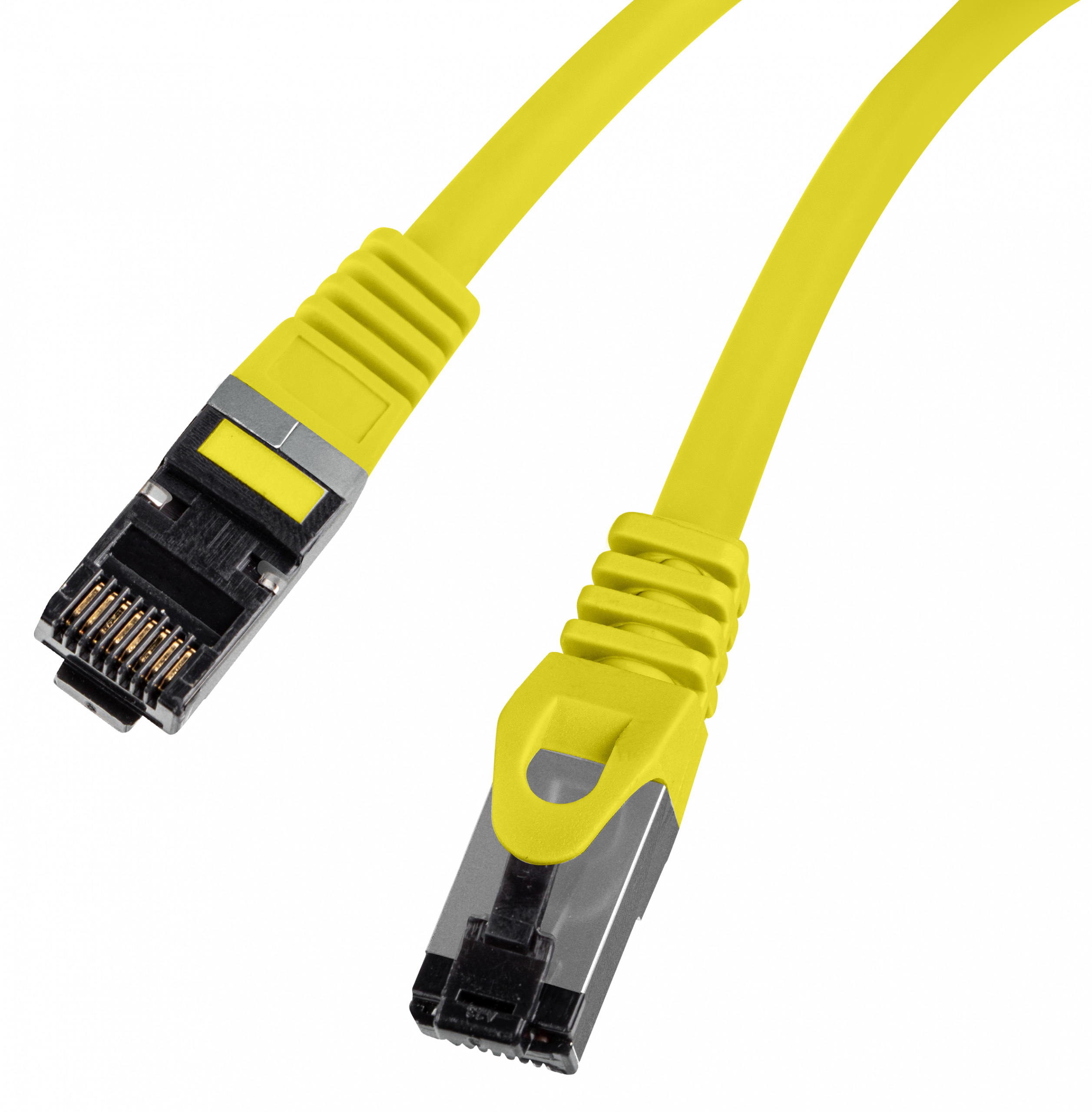 Kabel Lanberg RJ45 Patch cord Kat.8.1 do 40 Gb/s S/FTP LSZH CU 5m Żółty Fluke Passed