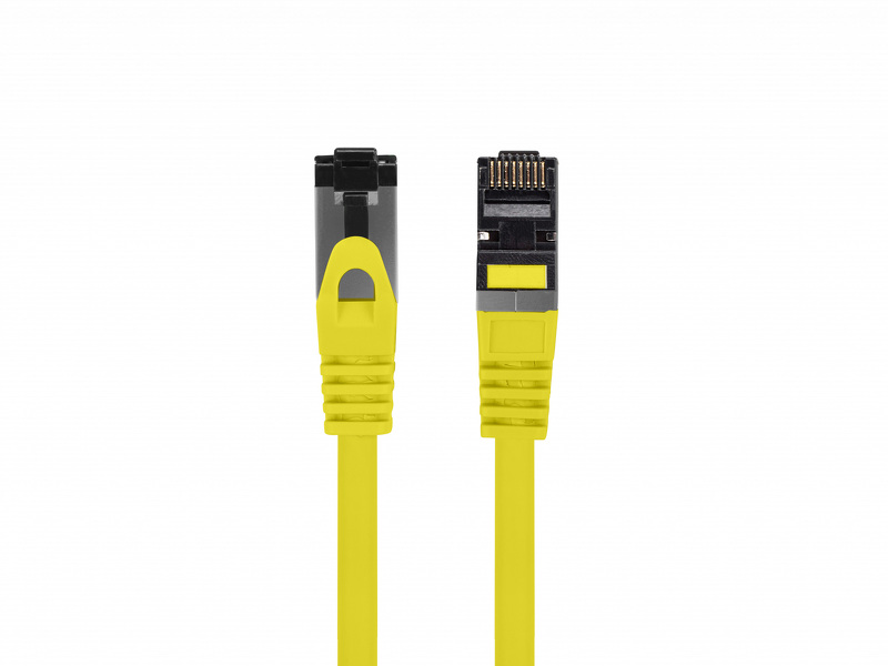 Zdjęcie produktu: Kabel Lanberg RJ45 Patch cord Kat.8.1 do 40 Gb/s S/FTP LSZH CU 5m Żółty Fluke Passed