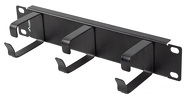 Organizer kabli 10" 1U z 3 metalowymi uchwytami typ b czarny Lanberg