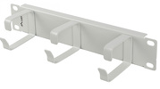 Organizer kabli 10" 1U z 3 metalowymi uchwytami typ b szary Lanberg