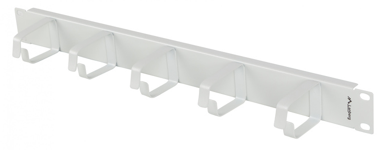 Miniatura produktu: Organizer kabli 19" 1U z 5 metalowymi uchwytami typ B szary Lanberg
