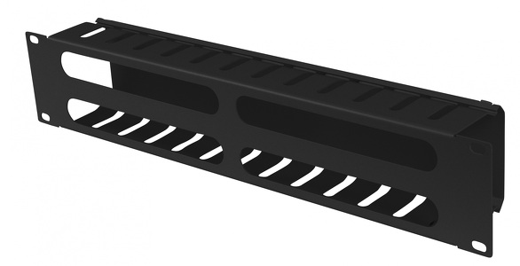 Miniatura produktu: Organizer kabli 19" 2U z zaślepką typ A czarny Lanberg