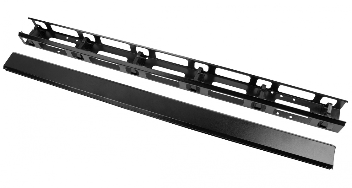 Zdjęcie produktu: Organizer kabli pionowy do szaf stojących 22U (FF01 + FF02) 2 sztuki czarny Lanberg