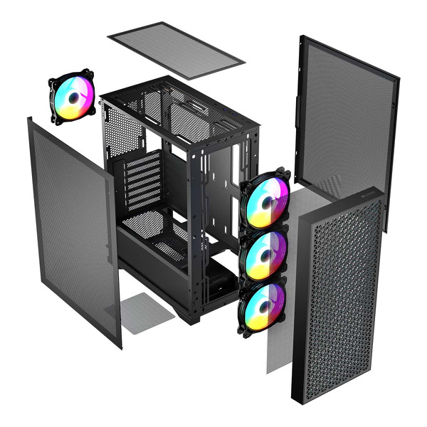 Zdjęcie produktu: Obudowa komputerowa Logic Dart Pro ARGB czarna Zdjęcie produktu: Obudowa komputerowa Logic Dart Pro ARGB czarna
