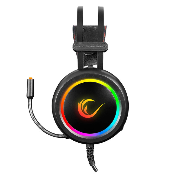 Zdjęcie produktu: Słuchawki Rampage STORMY 7.1 gamingowe z mikrofonem, nauszne, RGB, USB, czarne