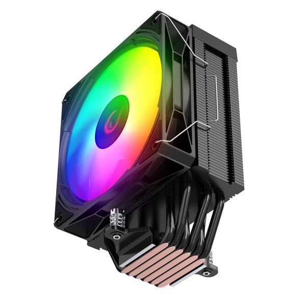 Zdjęcie produktu: Chłodzenie CPU Rampage Octagon C70 LGA 1700/AM5  LCD wentylator infinity 120mm ARGB czarny