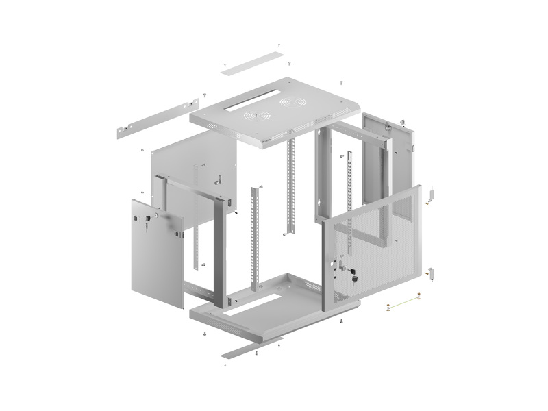 Zdjęcie produktu: Szafa instalacyjna Rack wisząca 19 Zdjęcie produktu: Szafa instalacyjna Rack wisząca 19