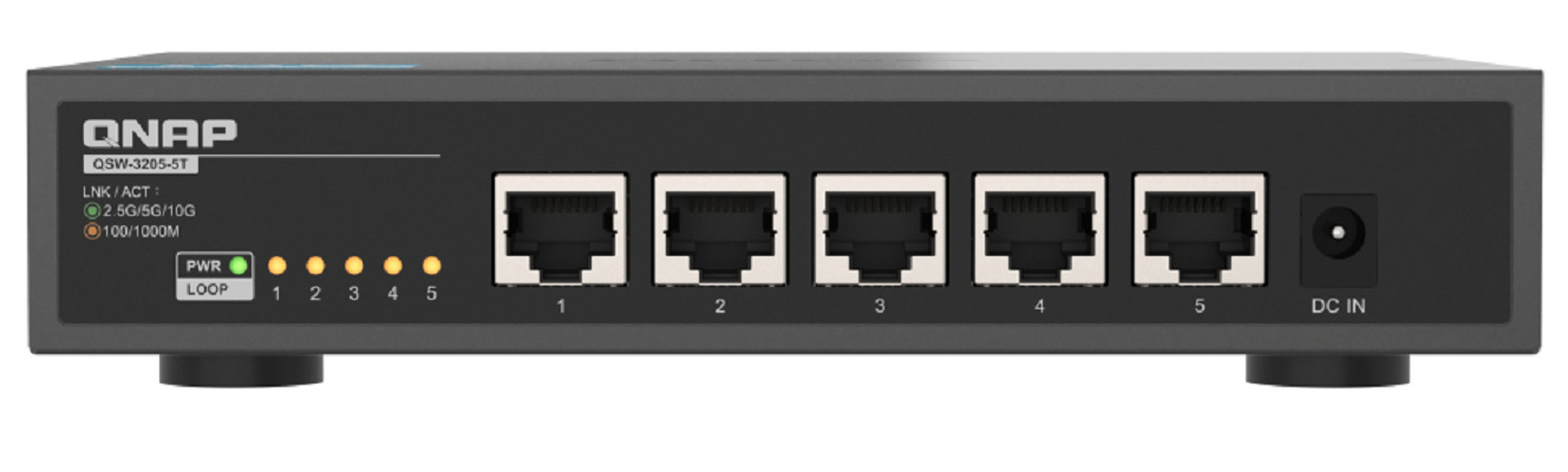 Zdjęcie produktu: Qnap QSW-3205-5T 5 portowy przełącznik 10 GbE BASE-T RJ45