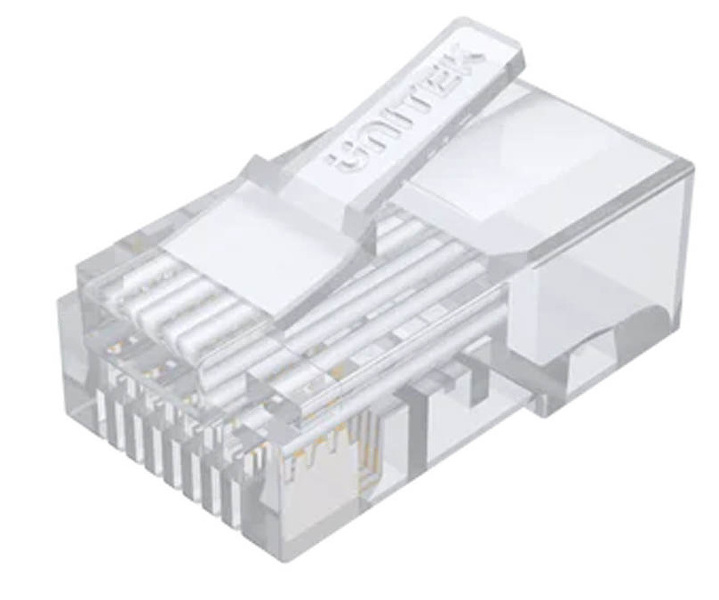 Zdjęcie produktu: Wtyk sieciowy modularny Pass-Through RJ45 Cat. 6 100 szt. Unitek Zdjęcie produktu: Wtyk sieciowy modularny Pass-Through RJ45 Cat. 6 100 szt. Unitek