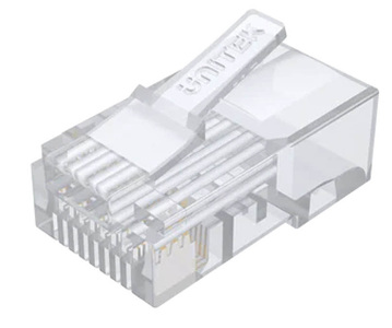 Miniatura produktu: Wtyk sieciowy modularny Pass-Through RJ45 Cat. 6 100 szt. Unitek