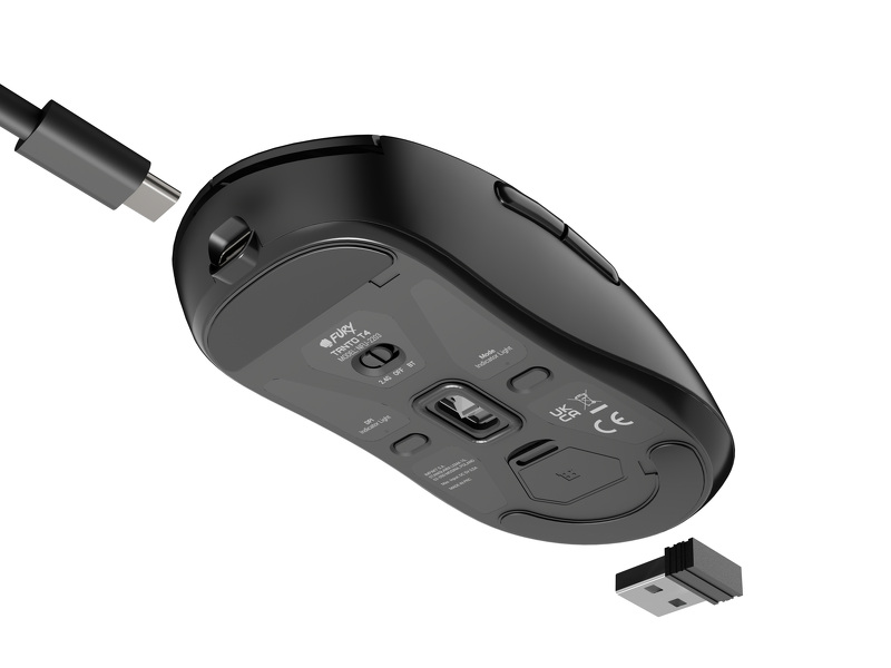 Zdjęcie produktu: Mysz bezprzewodowa gamingowa FURY TANTO T4 12000DPI - czarna