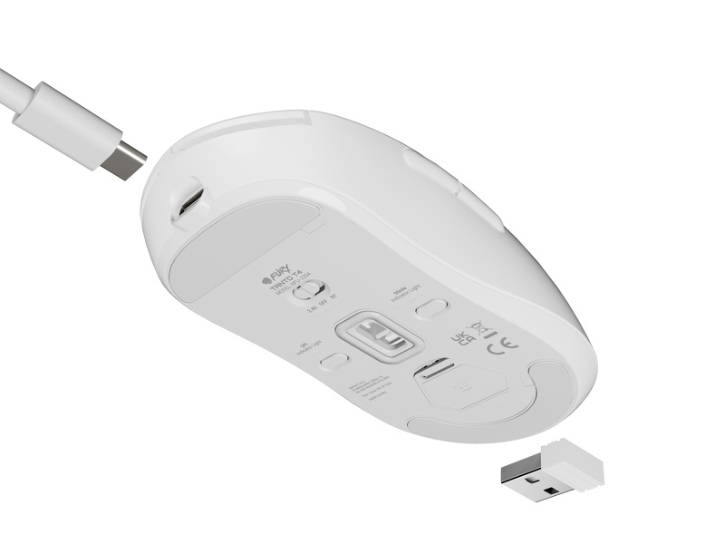 Zdjęcie produktu: Mysz bezprzewodowa gamingowa FURY TANTO T4 12000DPI - biała