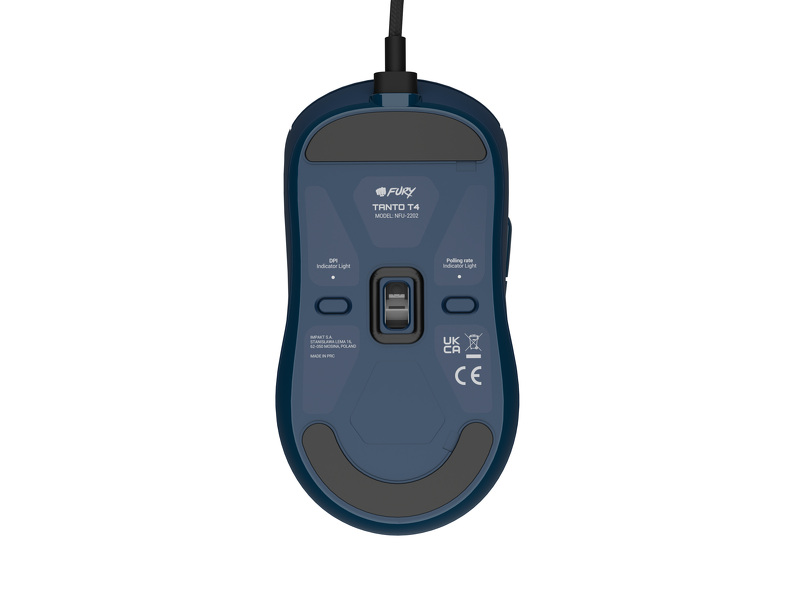 Zdjęcie produktu: Mysz przewodowa gamingowa FURY TANTO T4 12000DPI RGB programowalna - granatowa