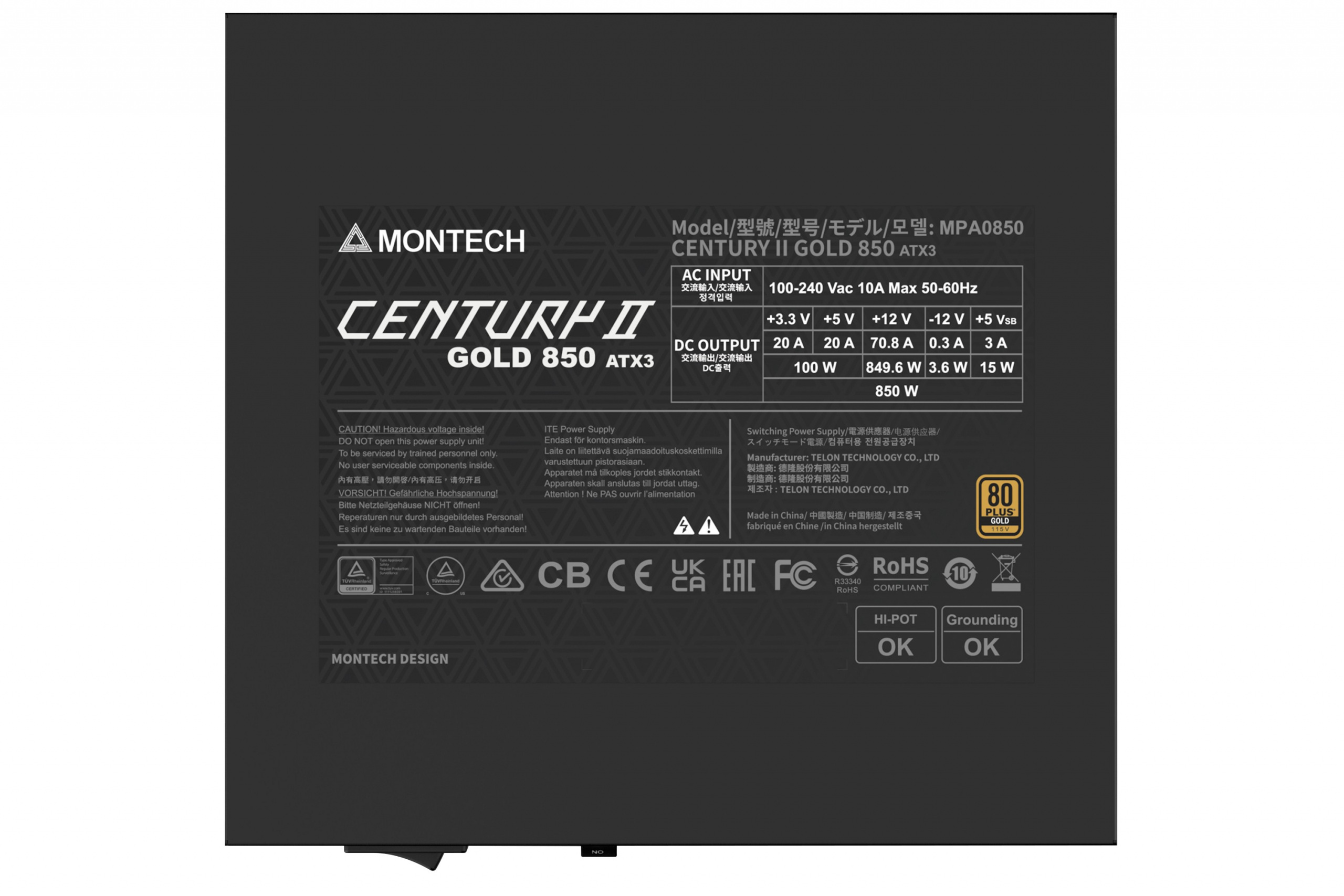 Zasilacz komputerowy Montech Century II 850W